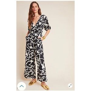 Anthropologie- Farm Rio Siena’s Hearts Jumpsuit